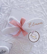 Load image into Gallery viewer, Personalised White Baby Brush & Comb Set.