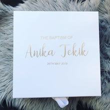 Load image into Gallery viewer, Large White Keepsake Box, Child’s hanger & Brush and Comb Set.