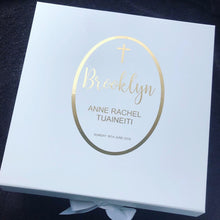 Load image into Gallery viewer, Large White Keepsake Box, Child’s hanger & Brush and Comb Set.