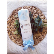 Load image into Gallery viewer, “Daisy Blue” Baptism Candle