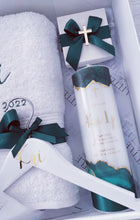 Load image into Gallery viewer, “Emerald & Gold” Baptism Candle