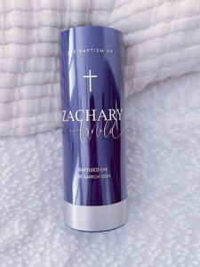 “NAVY” Baptism Candle