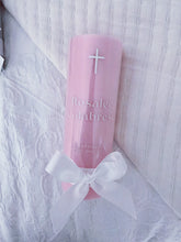 Load image into Gallery viewer, PINK BAPTISM CANDLE
