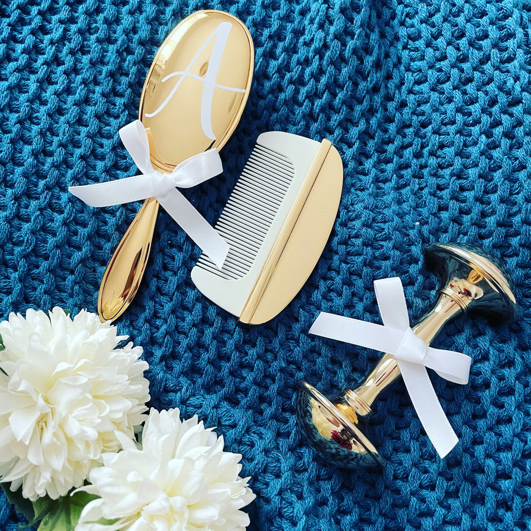Gold Plated Baby Rattle
