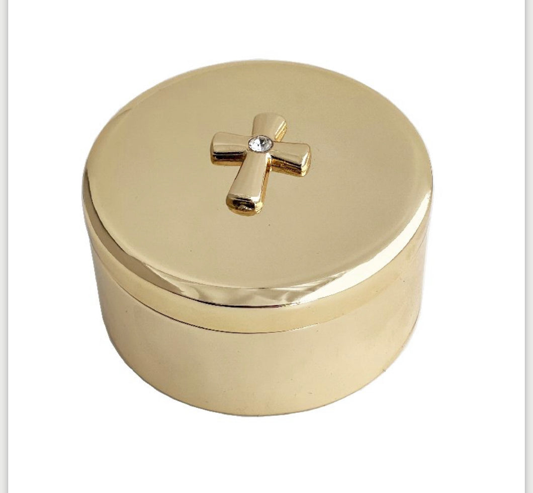 Gold Plated Trinket With Cross