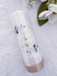 “Green Leaf” Baptism Candle