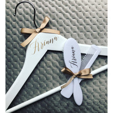 Load image into Gallery viewer, Large White Keepsake Box, Child’s hanger &amp; Brush and Comb Set.
